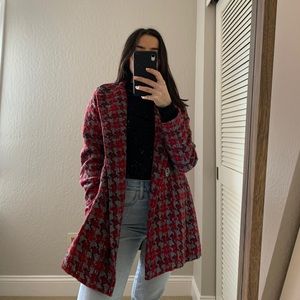 Target Red houndstooth coat